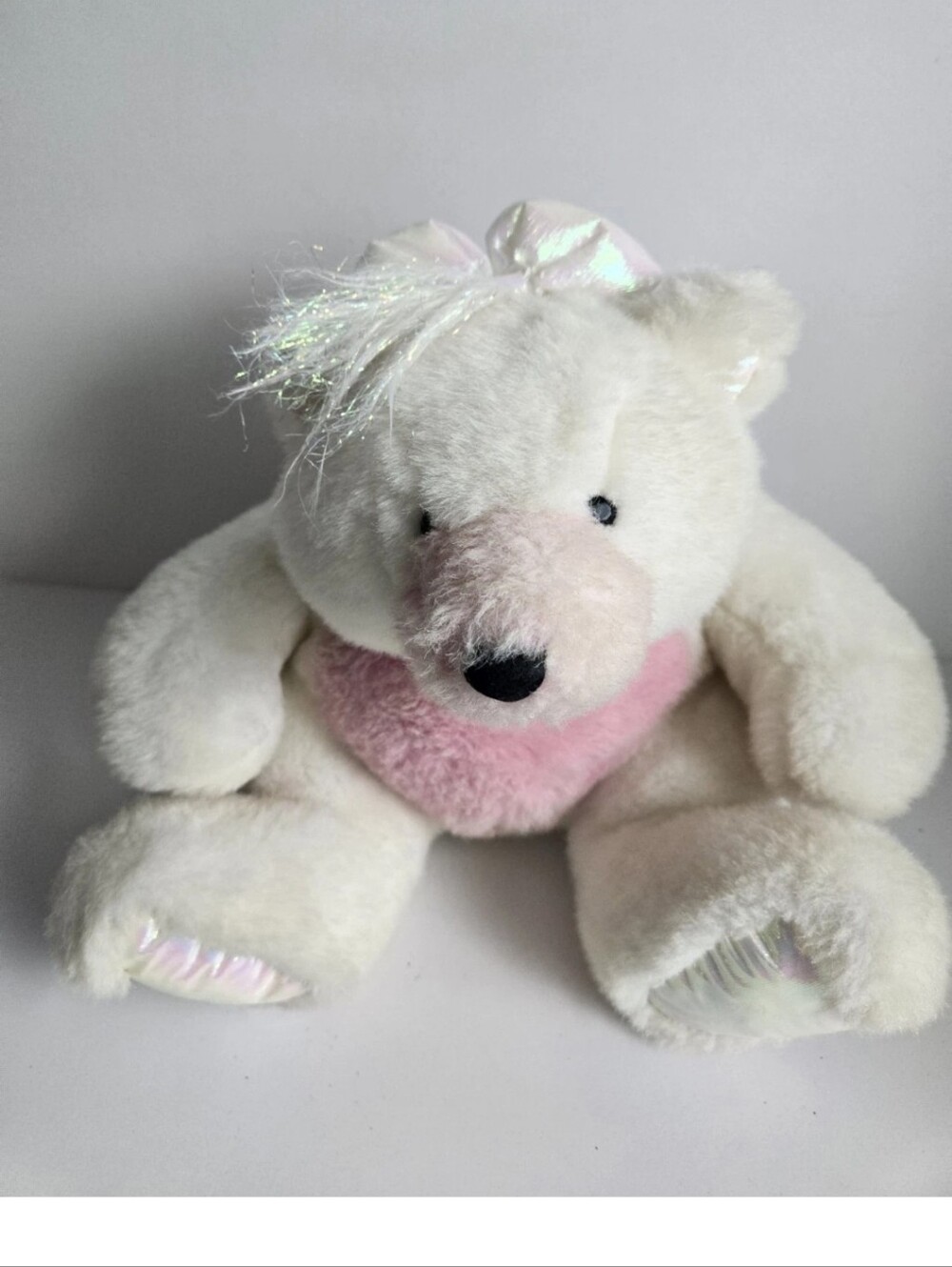 Mattel Ice Tickle Polar Teddy Bear Plush Stuffed 1993 Vtg